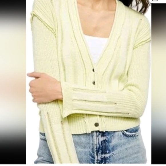 Free People Cream Cardigan Sweater - Picture 2 of 7